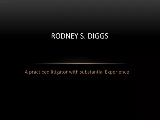 Rodney S. Diggs A Successful Attorney