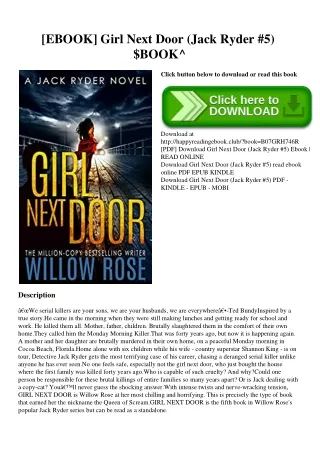 READ [EBOOK] Girl Next Door (Jack Ryder #5) $BOOK^