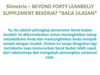 slimetrix beyond forty leanbelly supplement