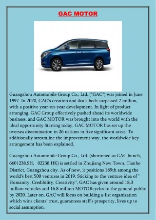 GAC MOTOR