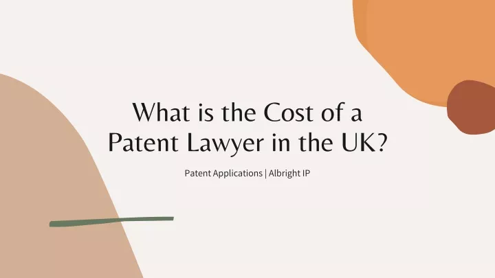 what is the cost of a patent lawyer in the uk