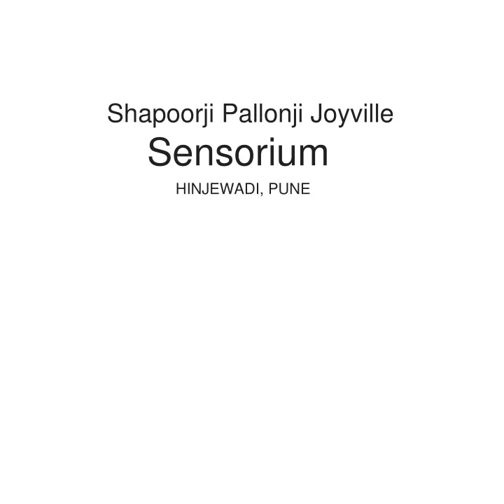 shapoorji pallonji joyville sensorium hinjewadi