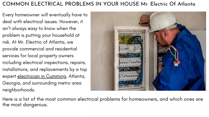 common electrical problems in your house