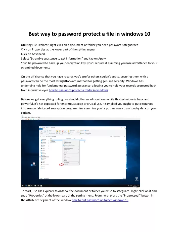 best way to password protect a file in windows 10