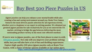 500 Piece Puzzles