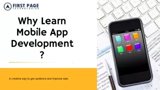 Why Learn Mobile App Development?