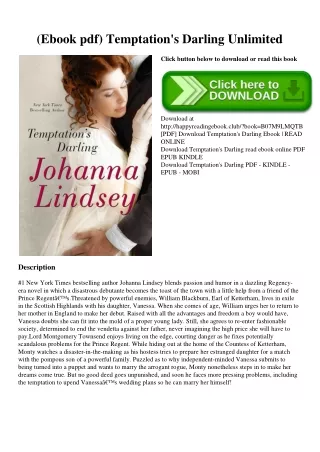 (Ebook pdf) Temptation's Darling Unlimited