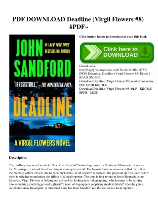 PDF DOWNLOAD Deadline (Virgil Flowers #8) #PDF~