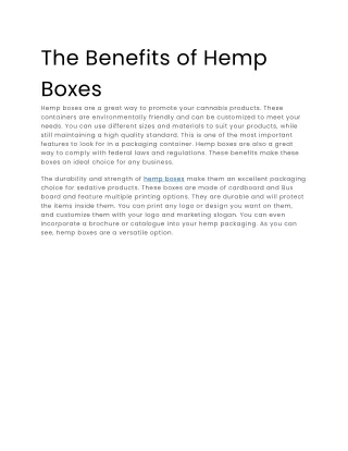 The Benefits of Hemp Boxe1