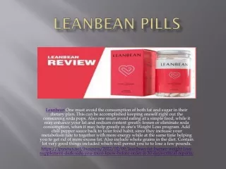Leanbean Pills