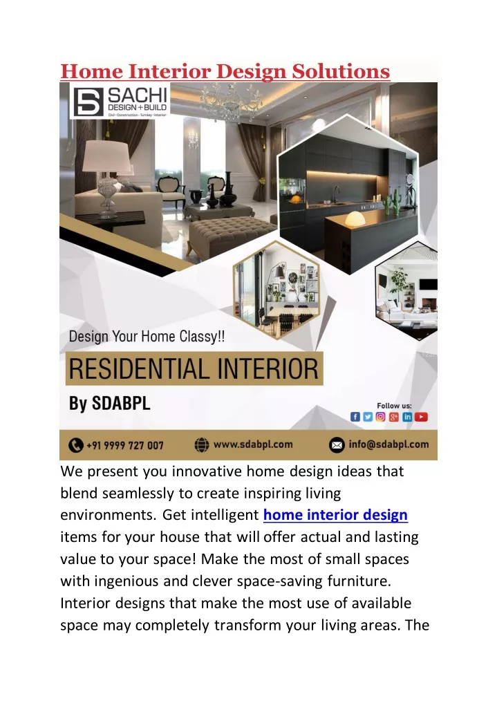 home interior design solutions