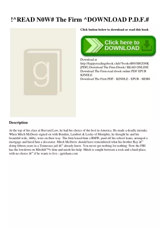 !^READ N0W# The Firm ^DOWNLOAD P.D.F.#