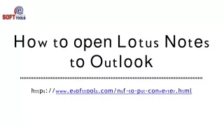 How to open Lotus Notes to Outlook