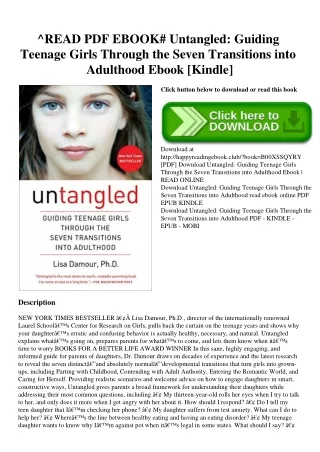 ^READ PDF EBOOK# Untangled Guiding Teenage Girls Through the Seven Transitions into Adulthood Ebook [Kindle]