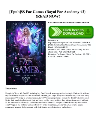 [Epub]$$ Fae Games (Royal Fae Academy #2) !READ NOW!