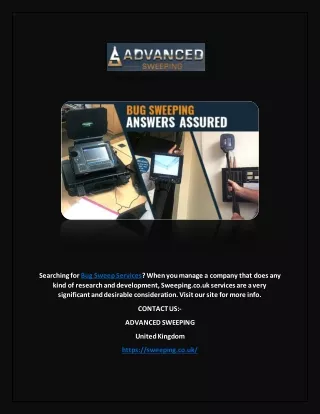 searching for bug sweep services when you manage