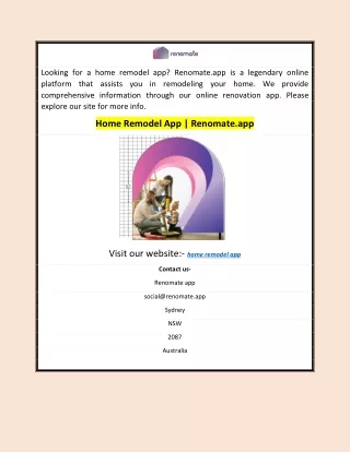 Home Remodel App | Renomate.app