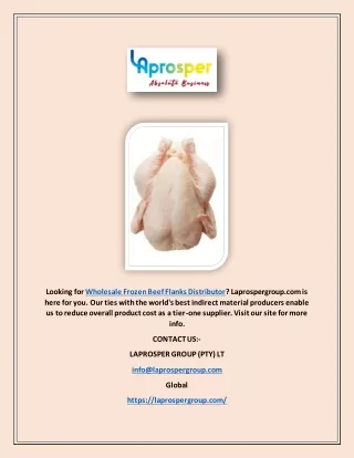 Looking for Wholesale Frozen Beef Flanks Distributor