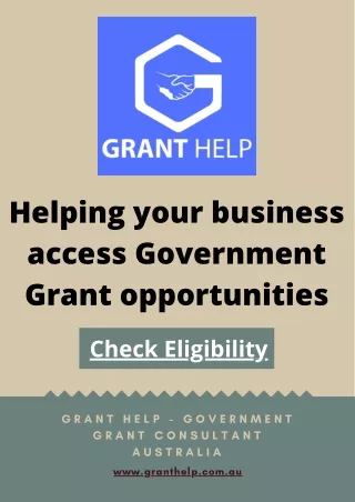 Grant Help - Government Grant consultant Australia