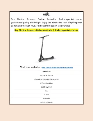 Buy Electric Scooters Online Australia | Rocketinpocket.com.au