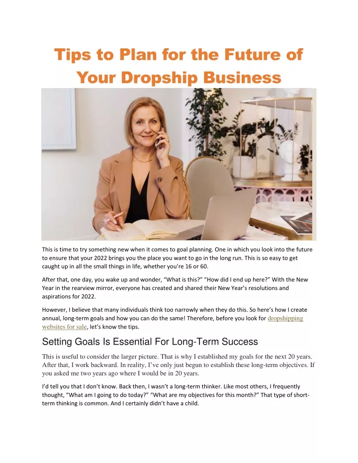 tips to plan for the future of your dropship