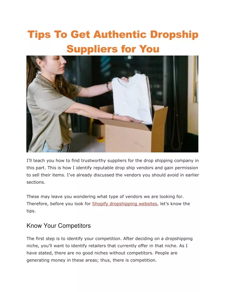 tips to get authentic dropship suppliers for you