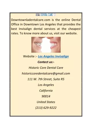 Invisalign Los Angeles | Downtown LA Dental Care