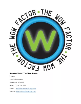 business name the wow factor