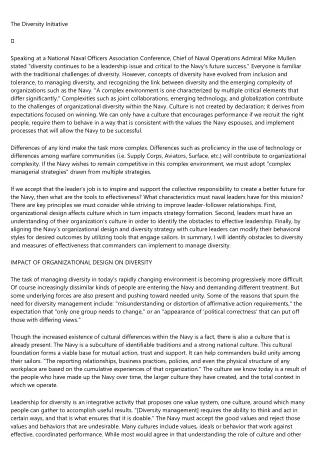 the diversity initiative