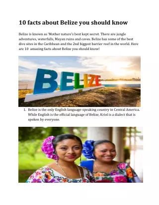 10  facts about Belize you should know