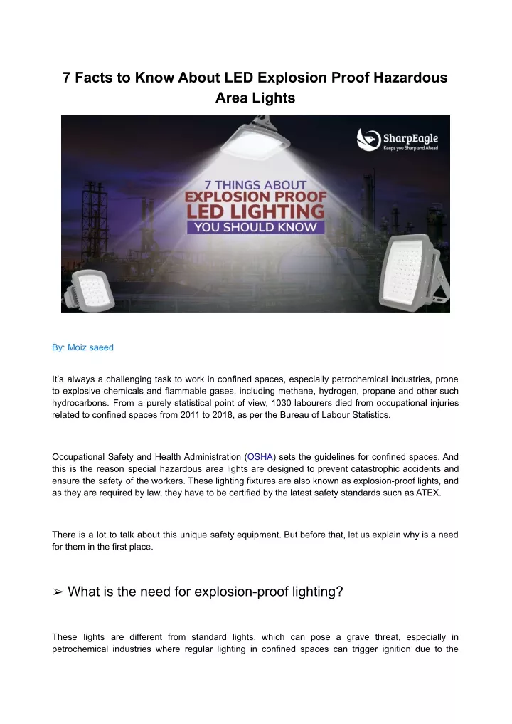 7 facts to know about led explosion proof