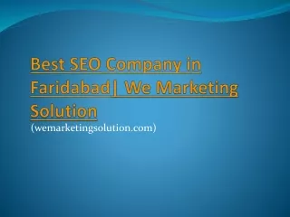 Best Web Development Company In Noida | We Marketing Solution