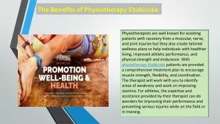 The Benefits of Physiotherapy Etobicoke