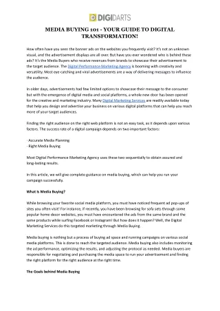 media buying 101 your guide to digital
