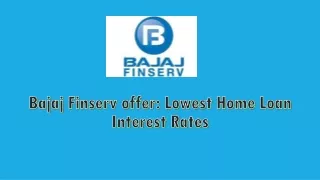 Current home loan interest rates - Bajaj Finserv