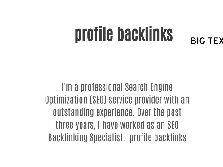 profile backlinks