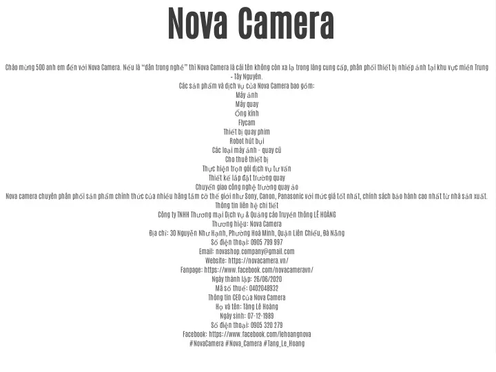 nova camera