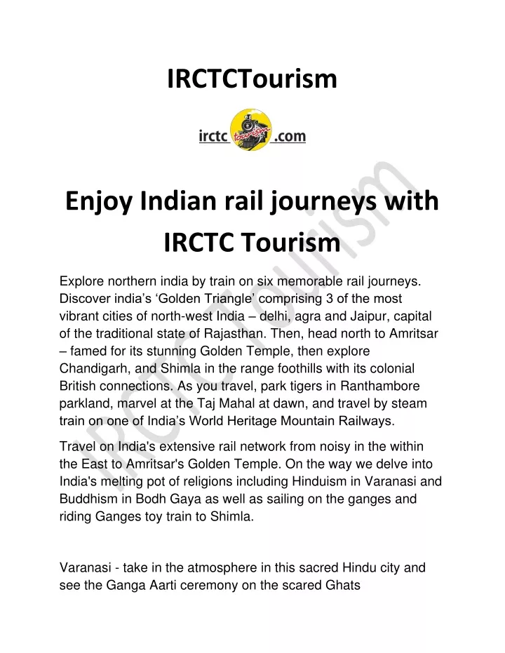 irctctourism