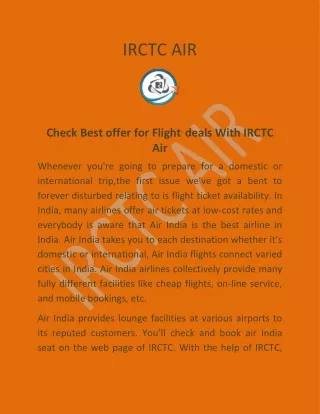 irctc air