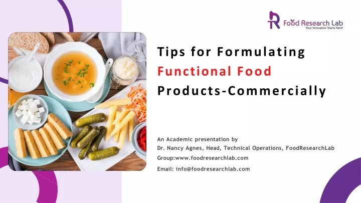 tips for formulating functional food products commercially