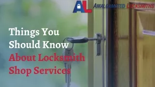 Things You Should Know About Locksmith Shop Services