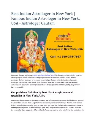Best Indian Astrologer in New York - Astrologer Gautam
