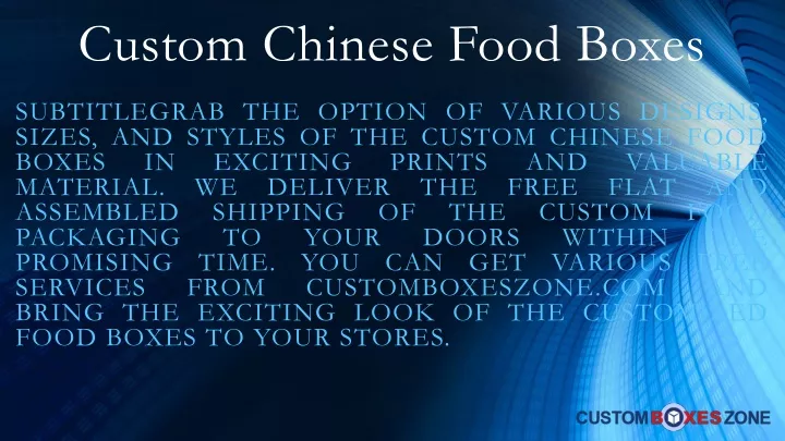 custom chinese food boxes