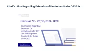 clarification regarding extension of limitation