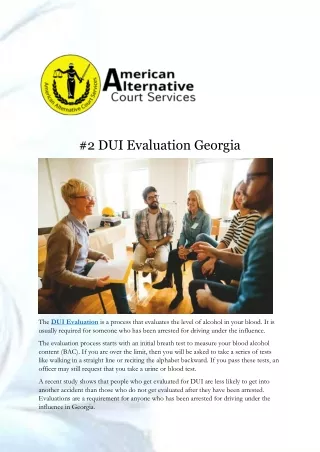 #2 DUI Evaluation Georgia