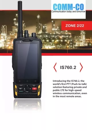 IS760.2 / Smartphone / NFC / ATEX Zone 2/22 / 4.7“ / Camera