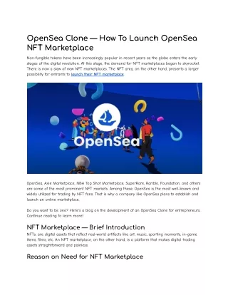 How To Launch Whitelabel OpenSea NFT Marketplace