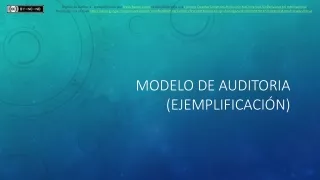 modelo de auditoria ejemplificaci n