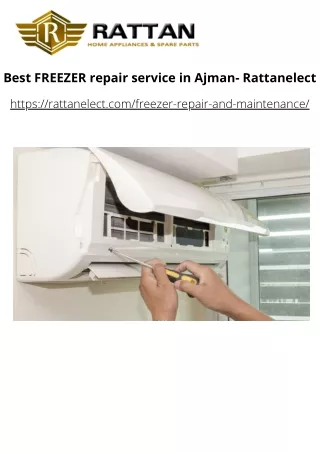 Best FREEZER repair service in Ajman- Rattanelect