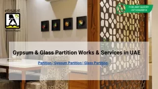 Gypsum & Glass Partition Works & Services in UAE